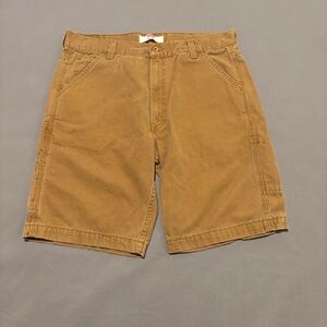 Levis‎ Carpenter Shorts 36 37x10 Brown High Rise Utility Baggy Casual Outdoor